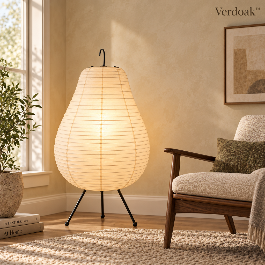 Verdoak™ Akari Pear Paper Floor Lamp lifestyle