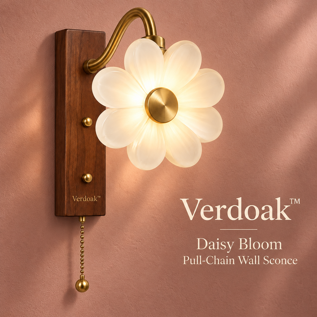 Verdoak™ Daisy Bloom Pull-Chain Wall Sconce brand hero