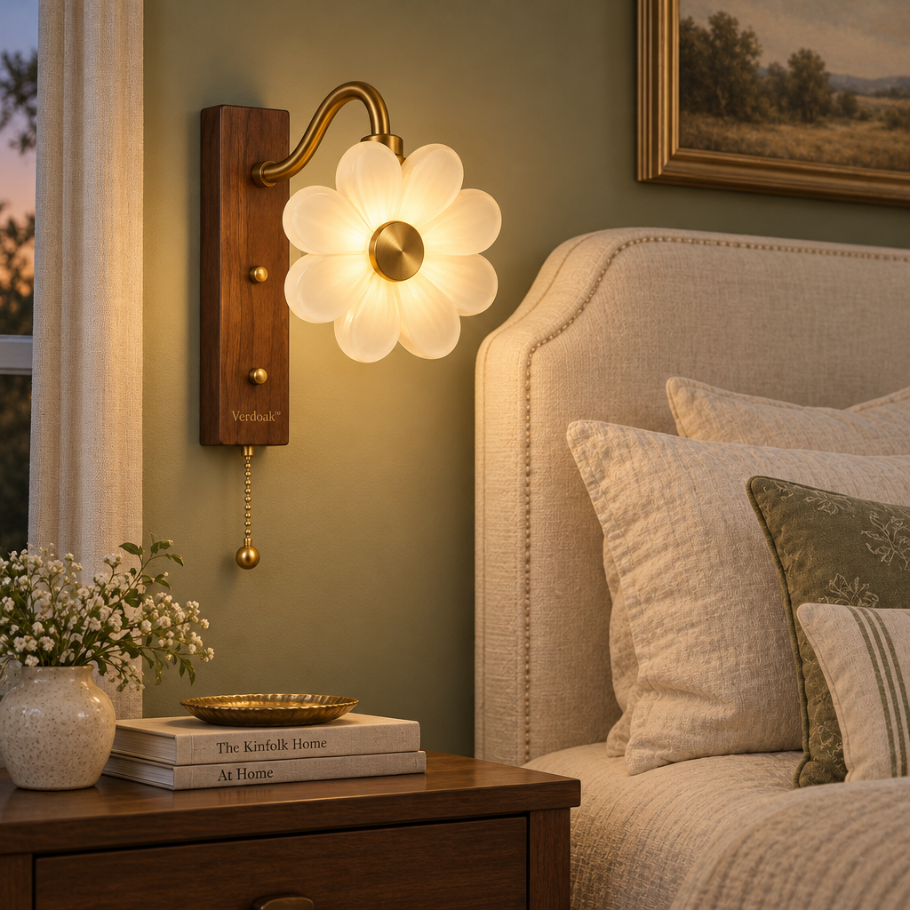 Verdoak™ Daisy Bloom Pull-Chain Wall Sconce lifestyle