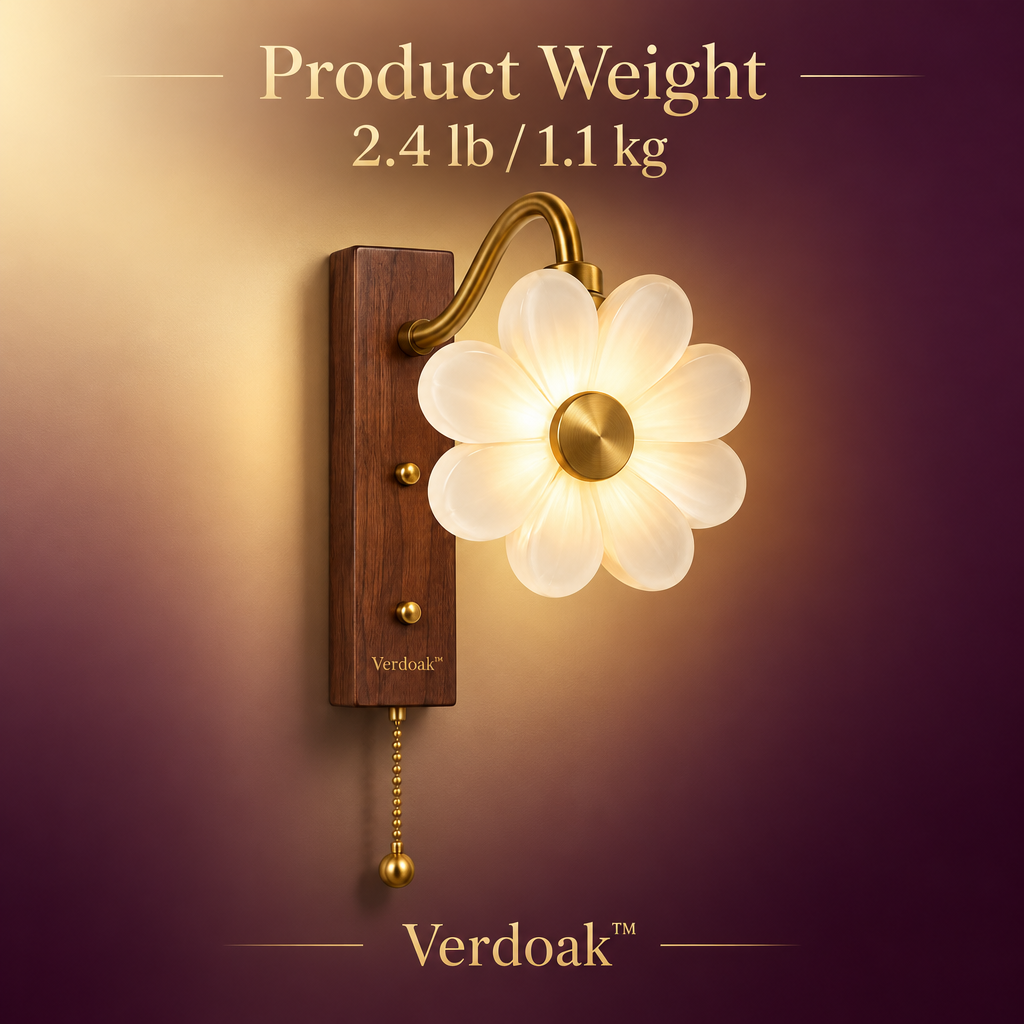 Verdoak™ Daisy Bloom Pull-Chain Wall Sconce weight