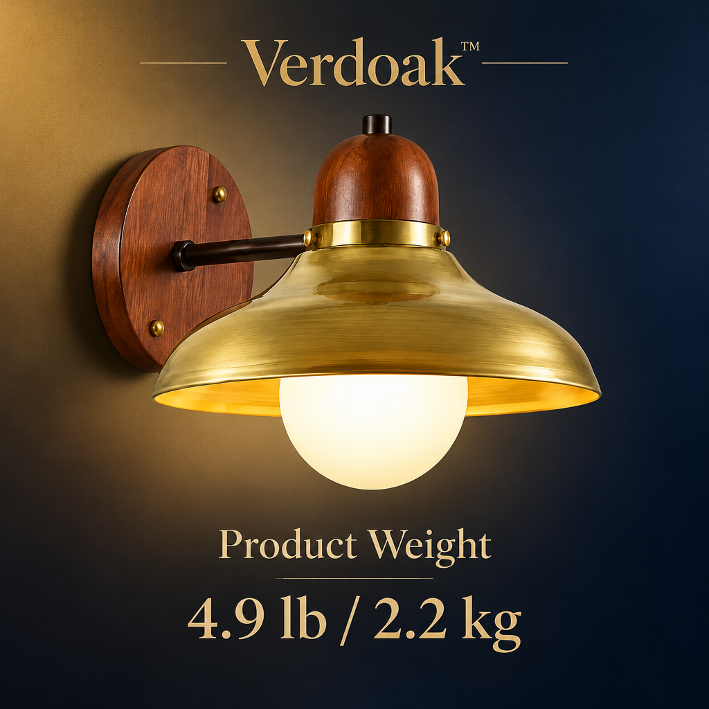 Verdoak™ Heritage Brass Disc Wall Sconce weight