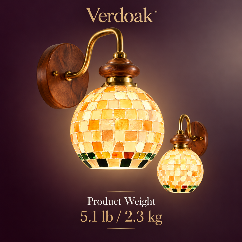 Verdoak™ Mosaic Globe Wall Sconce weight