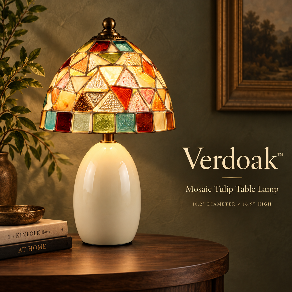 Verdoak™ Mosaic Tulip Table Lamp brand hero