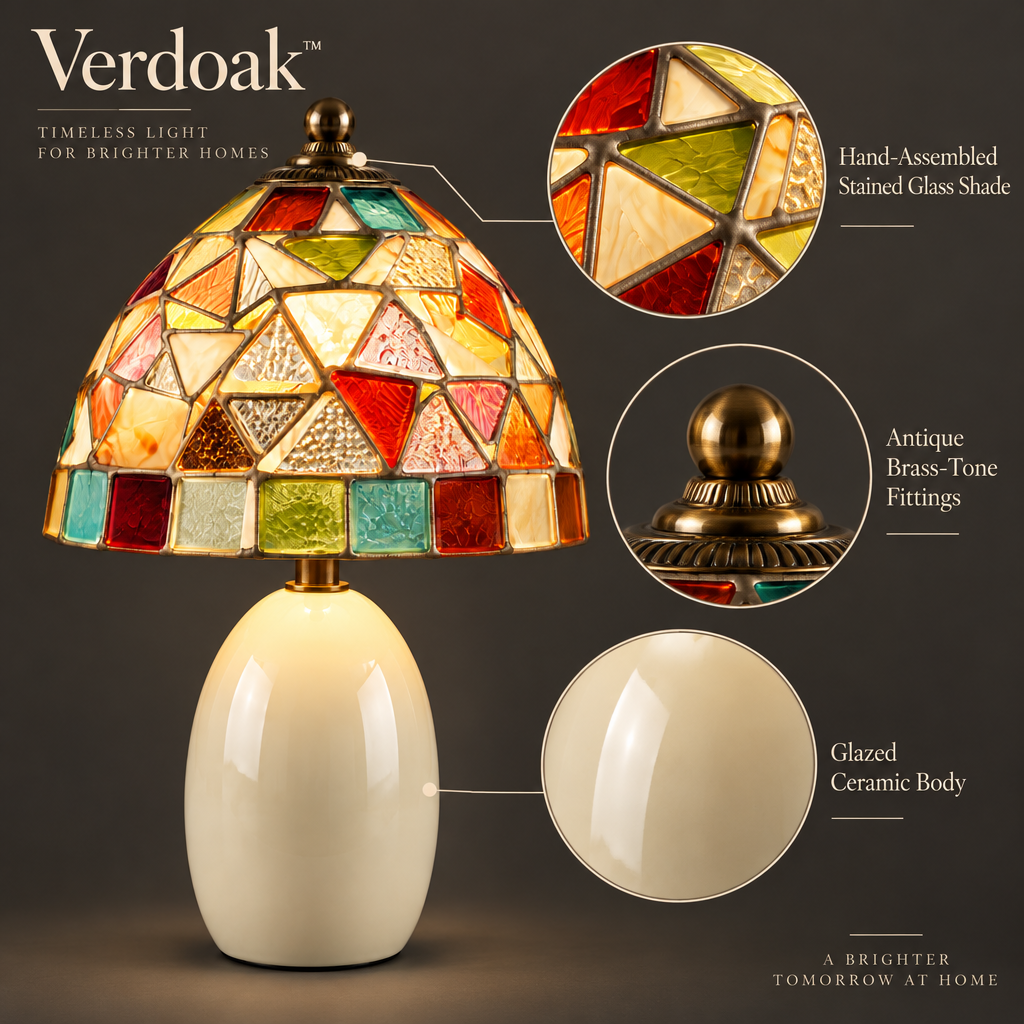 Verdoak™ Mosaic Tulip Table Lamp materials structure