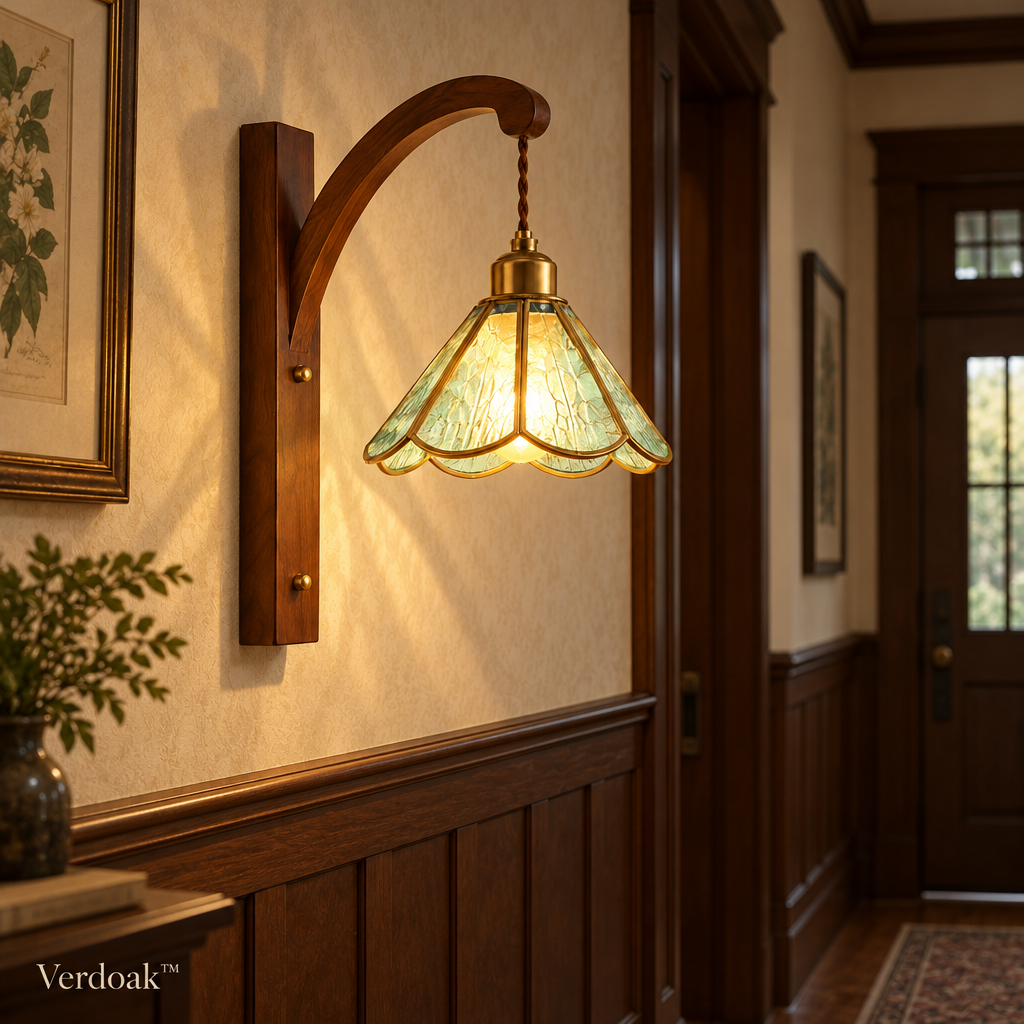Verdoak™ Willow Leaf Glass Wall Sconce lifestyle