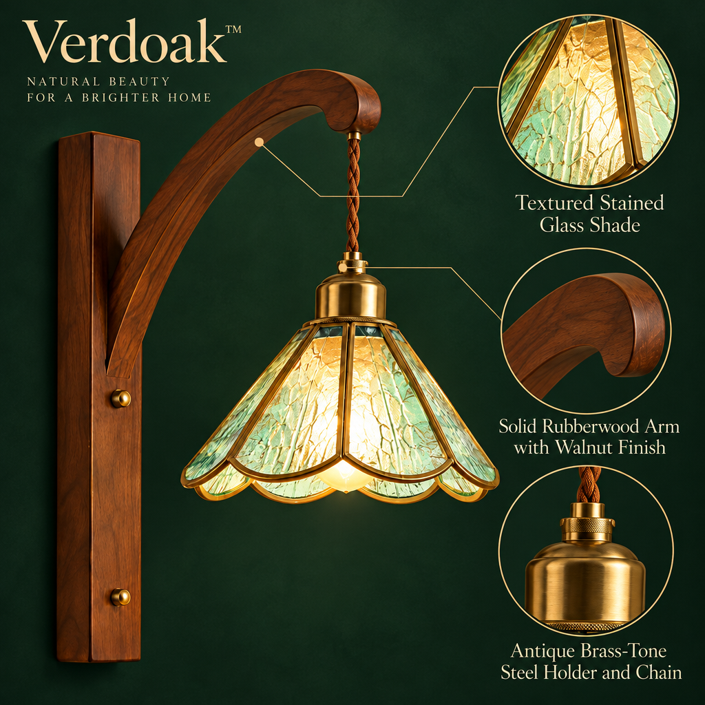 Verdoak™ Willow Leaf Glass Wall Sconce materials structure